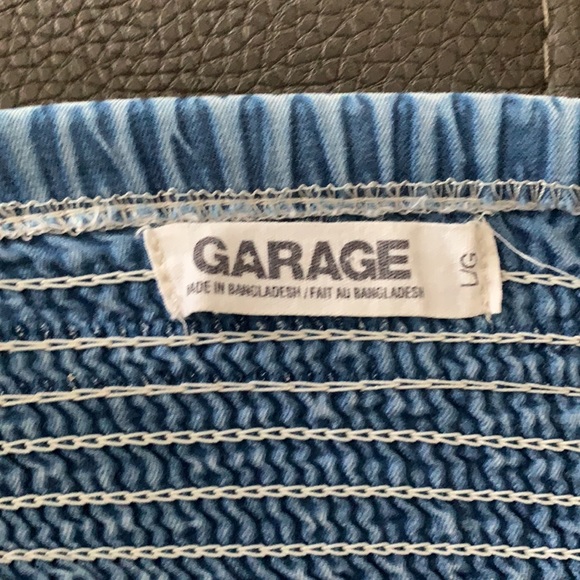 Garage denim blue tube top size large - Picture 3 of 3